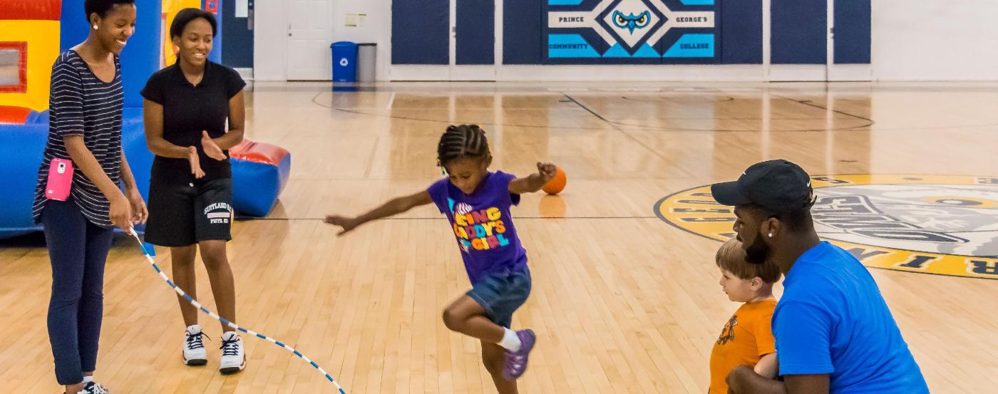 Kids Jumping Rope in Child Development Clinic